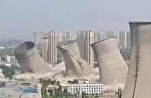 Burzenie elektrowni w Zhengzhou