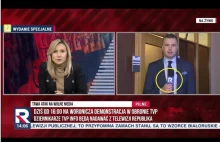 Michał Rachoń już z mikrofonem TV Republika
