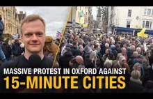 Oxford - protest przeciwko 15 minutowemu miastu.