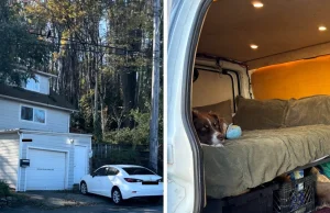 Właściciel domu śpi w furgonetce. Lokator wynajmuje jego dom