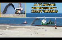 Rozbudowa terminala kontenerowego w Gdańsku. 8.05.2023. Widowiskowy zrzut urobku