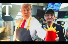 Donald Trump odwiedza McDonalds w Pensylwanii. Testuje czy by dał radę na kuchni