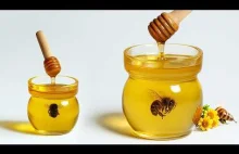 Pszczoła w słoiku miodu