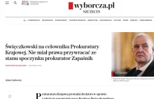 Bogdan Święczkowski na celowniku Prokuratury Krajowej. Nie miał prawa