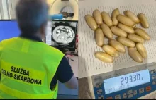 Na warszawskim lotnisku zatrzymano "inżyniera" z 1,25 kg k-----y w żołądku