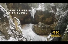 4K Gorge Trickling Water Sound- Calming and Soothing Nature Sounds