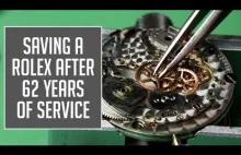 Serwis Rolexa z 1962 roku noszonego codziennie od 53 lat.