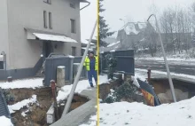 Ogromne zapadlisko w Olkuszu tuż obok domu, ewakuowano mieszkańców
