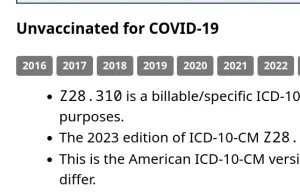 Brak szczepienia na COVID ma swoją klasyfikację ICD-10: Z28.310