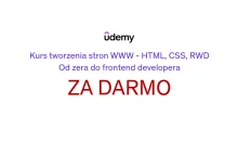 Darmowy kurs Tworzenia Stron WWW - HTML, CSS, RWD od Udemy na majówkę