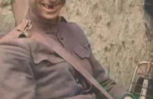 Żołnierz śmieszek z 1918 r. (koloryzowane)