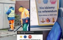 Referendum w Cieszynie. Władze rozwieszają plakaty "Nie idziemy na referendum"