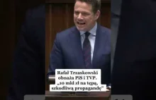Rafał Trzaskowski obnaża PiS i TVP. "10 mld zł na tępą, szkodliwą propagandę"