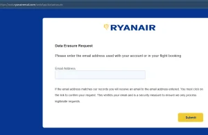 Jak Ryanair uniemożliwia usunięcie konta