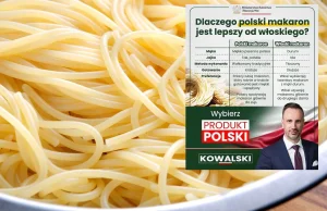 Janusz Kowalski udowadnia wyższość polskiego makaronu nad włoskim spaghetti