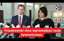 Rafał Trzaskowski chce wprowadzać racje żywnościowe.