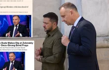 Świat widzi załamanie relacji Polski i Ukrainy."Duda atakuje Zełenskiego"