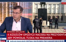 Kuriozalny pasek TVP Info podczas wystąpienia liderów opozycji. Nawiązali do Bib