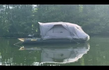 Namiot na pontonie na 7 dni łowienia ryb bez wychodzenia na brzeg