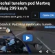 Jechał tunelem pod Martwą Wisłą 299 km/h