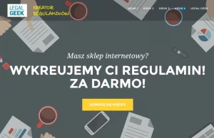 Darmowy kreator regulaminów sklepów internetowych