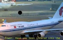 Chiński pilot próbuje rozmawiać po angielsku...