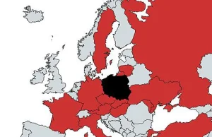 Mapa krajów w Europie, które kiedykolwiek w swojej historii zaatakowały Polskę