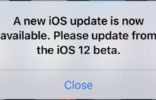 iOS 12 beta wysyła komunikat o aktualizacji, której nie ma