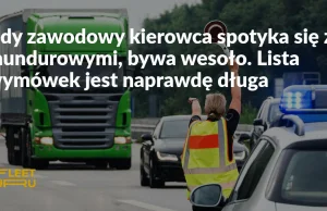 Gdy zawodowy kierowca spotyka się z mundurowymi, bywa wesoło!