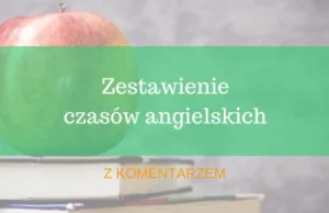 ZESTAWIENIE CZASÓW ANGIELSKICH Z KOMENTARZEM - EnglishTeaTime