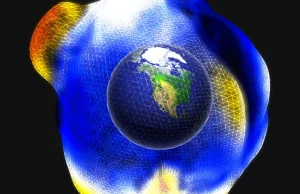 Wizualizacja przedstawiająca zmiany temperatury na Ziemi