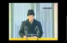 Ostatnie przed śmiercią, publiczne przemówienie Nicolae Ceausescu, rok 1989