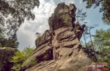 Niezwykłe formacje skalne w rezerwacie Prządki nieopodal Krosna