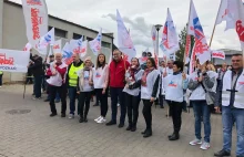 Protest związkowców z Pepco. Nie dogadują się z władzami spółki.