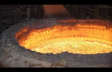 Produkcja stali w warszawskiej hucie - Fabryki w Polsce