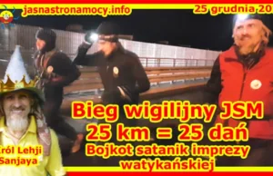 Bieg wigilijny JSM 25 km = 25 dań Bojkot satanik imprezy watykańskiej