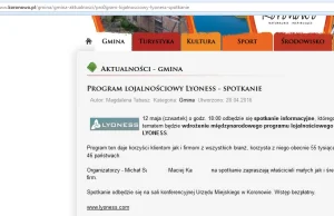 Urząd Miasta i Gminy Koronowo promuje Lyoness i zaprasza na ...
