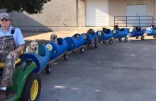 80-latek buduje kolejkę dla bezpańskich psów i zabiera je na wesołe...