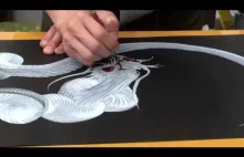 Japoński artysta malujący smoki niemal za jednym pociągnięciem pędzla