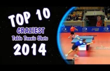 Top 10 Craziest Table Tennis Shots of 2014! (XMAS Edition