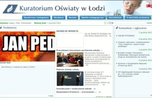 Witryna łódzkiego kuratorium zdewastowana przez sieciowych wandali