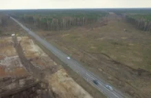 Film z drona prezentujący budowaną obwodnicę Marek k. Warszawy