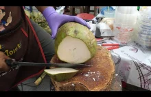 Niesamowite umiejętności cięcia kokosa