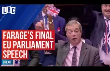 Nigel Farage- ostatnie przemówienie w Parlamencie Europejskim