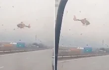Wirujący helikopter. Wideo z Polski robi furorę