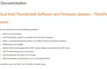 Lenovo ThinkPad laptopy mają problemy z Thunderbolt.