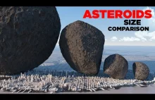 Asteroidy porównanie wielkości
