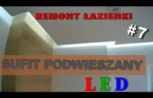 Sufit podwieszany z LED - Remont łazienki #7