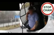 Kierowca MPK Łódz prowadzi autobus i rozmawia przez telefon #413 Wasze...