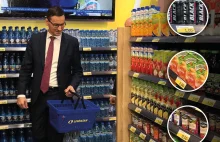 „Frugo” za 50 gr, „Black” za 1 zł. Gdzie Morawiecki znalazł sklep z takimi...